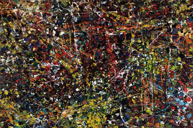 The Jean Paul Riopelle painting "Vent du nord" is shown in a handout photo.