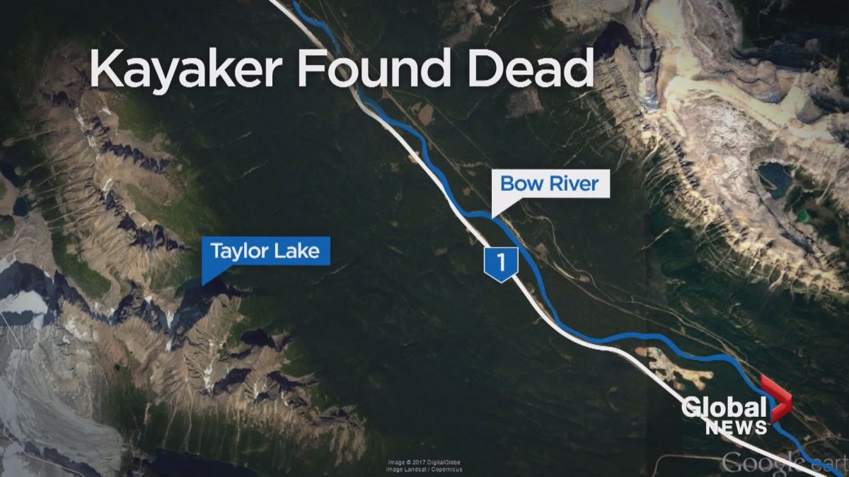 The body of a missing kayaker was recovered from the Bow River in Banff National Park on Monday night. 