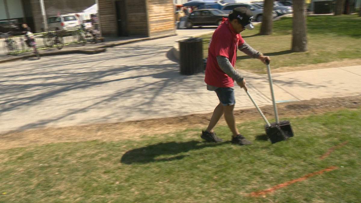 On Saturday, 40 volunteers came out to clean up downtown Regina.
