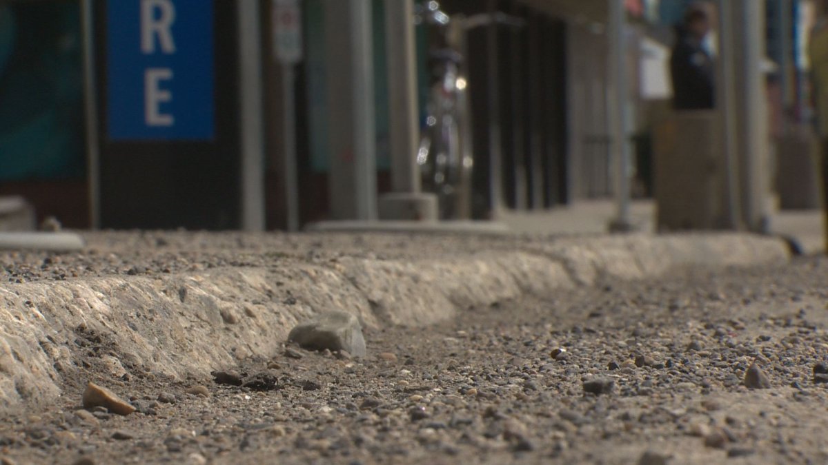 Dirty streets in downtown Edmonton on Monday, May 1, 2017.