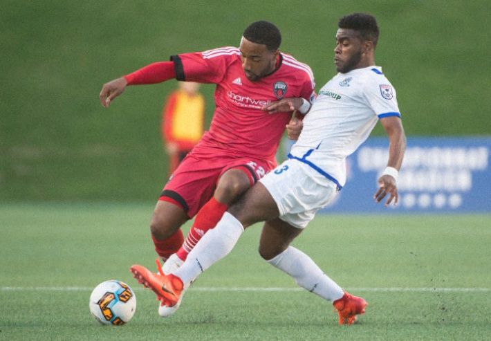 The Ottawa Fury topped FC Edmonton 1-0 on Wednesday in the first leg of the qualifying round of the Canadian Championship.