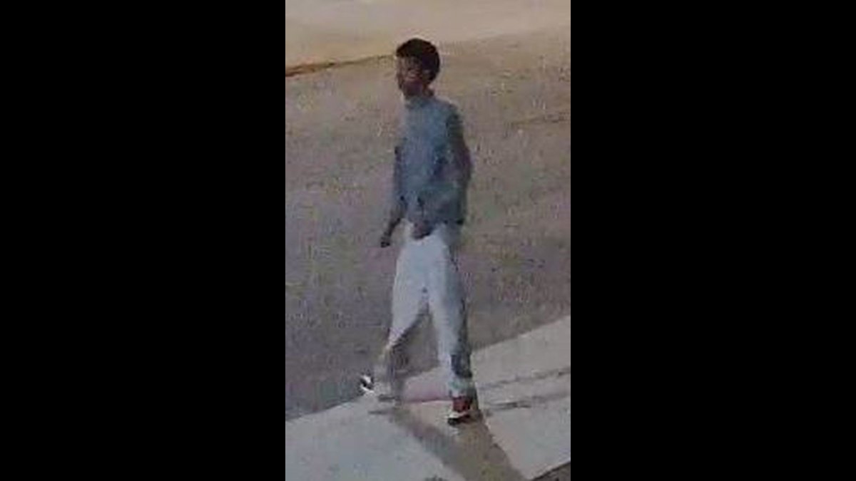 Security camera image of man wanted in Sexual Assault investigation near
Felstead Avenue Playground.