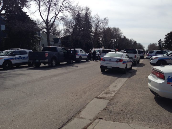 Regina police are searching for a suspect in the 3000 block of Garnet Street in connection to an overnight assault.