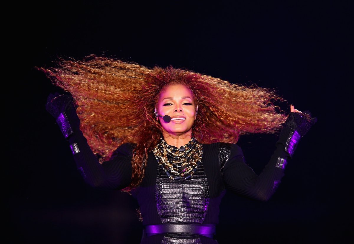 Janet Jackson performs after the Dubai World Cup at the Meydan Racecourse on March 26, 2016 in Dubai, United Arab Emirates. 
