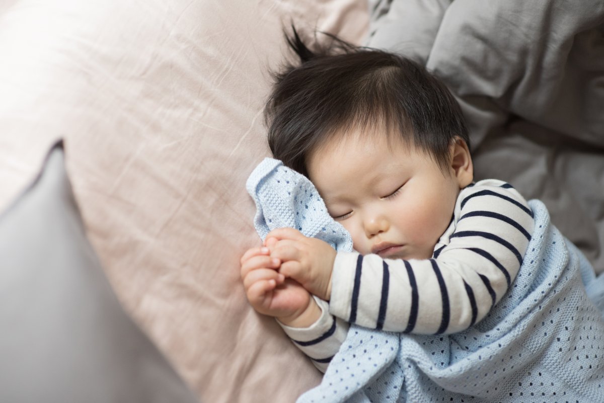 A file photo of a baby sleeping.