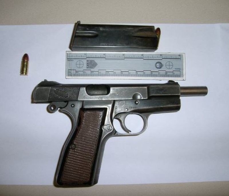 Toronto police say they recovered a nine-millimetre hand gun during the arrest of two suspects on March 18, 2017.