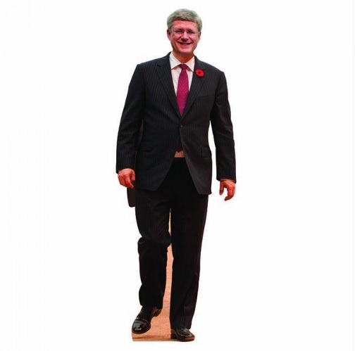 A life-size cut-out of former prime minister Stephen Harper available for purchase online.