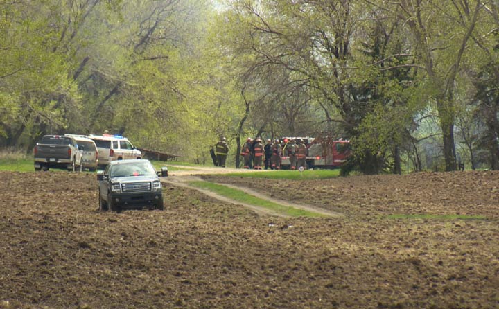 Members of the Saskatoon Fire Department were called to a blaze southwest of the city on Sunday.