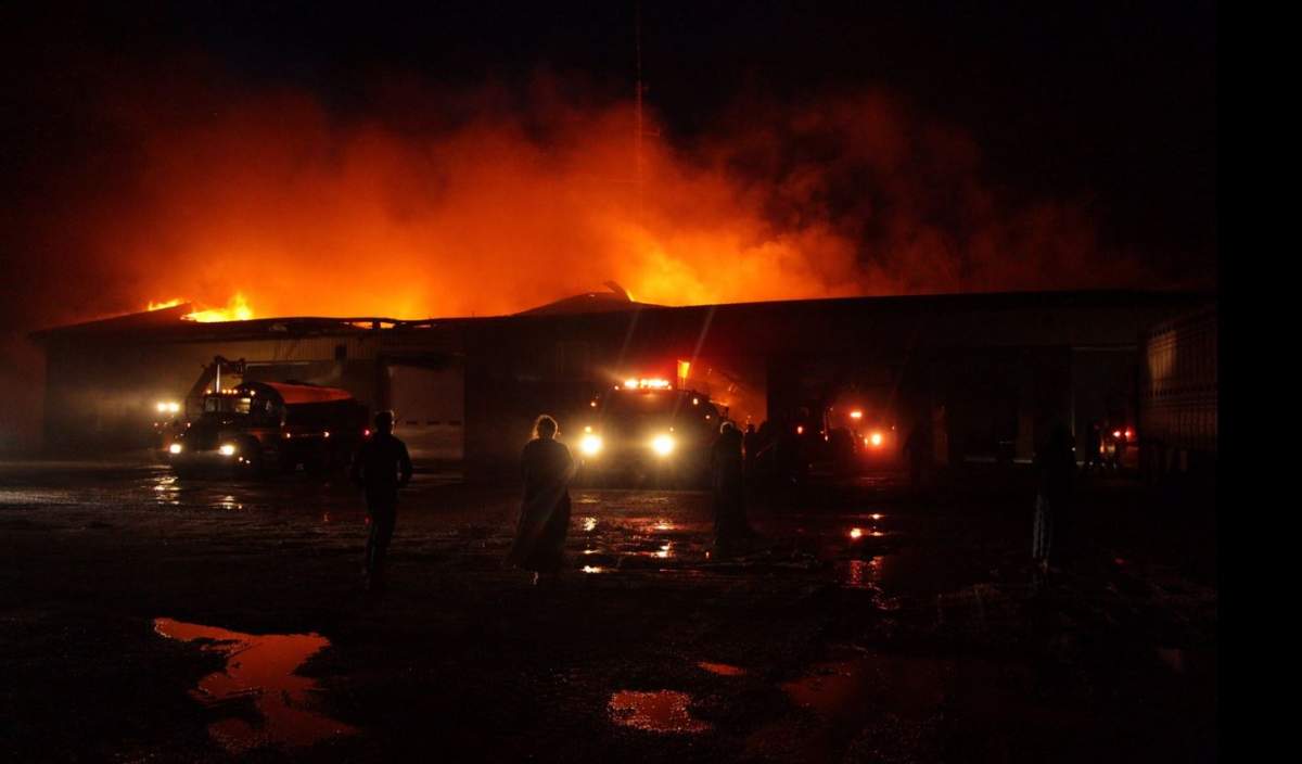 Fire crews from four area municipalities helped prevent the fire from spreading to neighboring buildings.