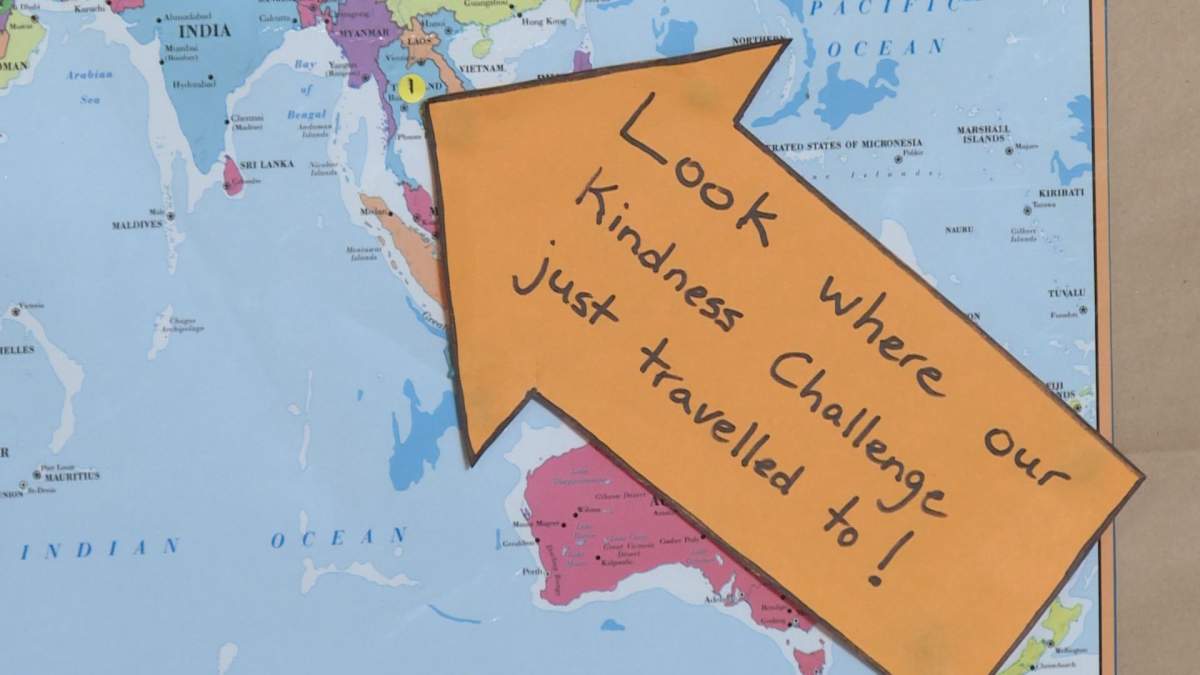 The students' random acts of kindness have travelled all over the world.