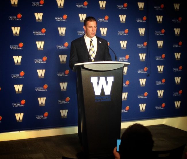 Winnipeg Blue Bombers general manager Kyle Walters speaks with the media ahead of the 2017 CFL Draft.