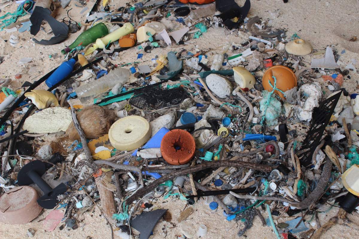 Henderson Island, covered in plastic.