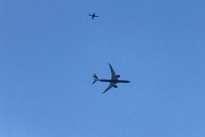 Vancouverites thought it was a military escort. It was just an Air Canada commercial - image