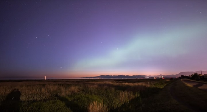 The Northern Lights made an appearance in Metro Vancouver.