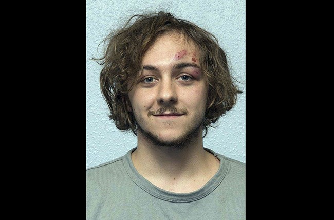 Damon Smith is seen after his arrest in an undated custody photo handed out by the Metropolitan Police and handed out after he was sentenced to 15 years for leaving a homemade bomb packed with ball bearings and shrapnel on a London underground train.