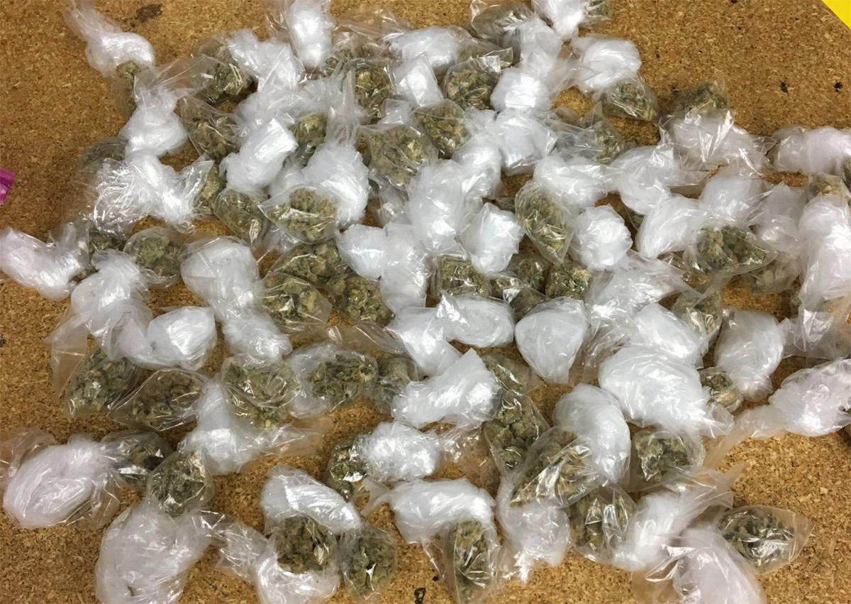 "If you accidentally donated 111 grams of marijuana along with your clothing earlier to a local store please come to the PD so we can reunite you!" the caption read.