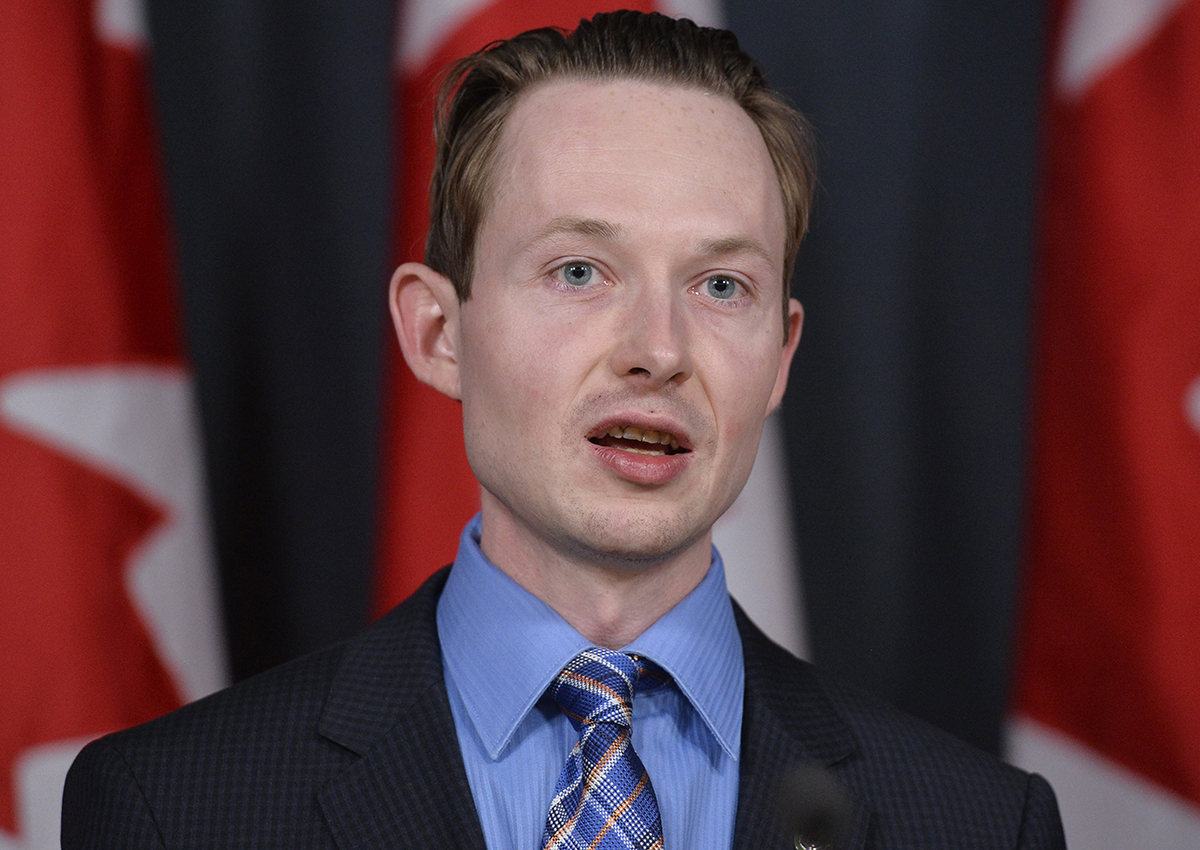 Conservative MP Michael Cooper holds a press conference in Ottawa on Thursday, April 14, 2016.