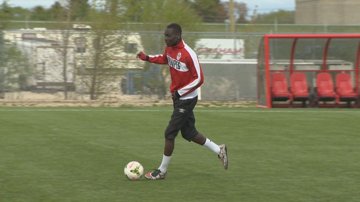 Moses Danto practices with WSA Winnipeg.