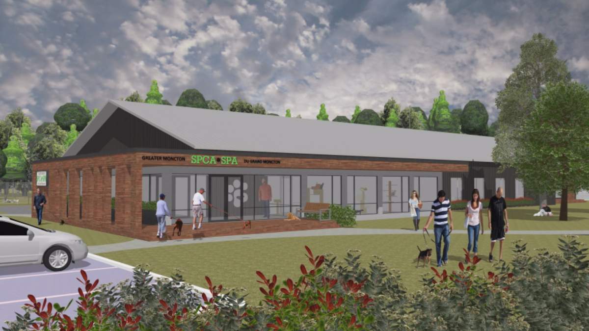 The proposed design for the new Greater Moncton SPCA is pictured.