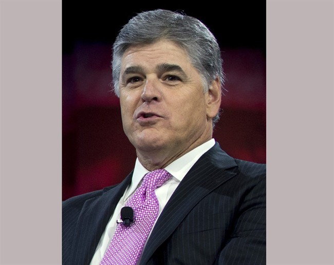 In this March 4, 2016 file photo, Sean Hannity of Fox News appears at the Conservative Political Action Conference (CPAC) in National Harbor, Md.