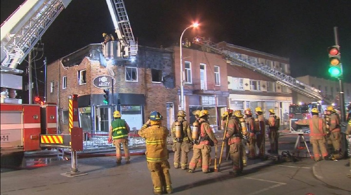 Montreal police are investigating an overnight fire in a mixed-use building in Outremont. Saturday, May 27, 2017.
