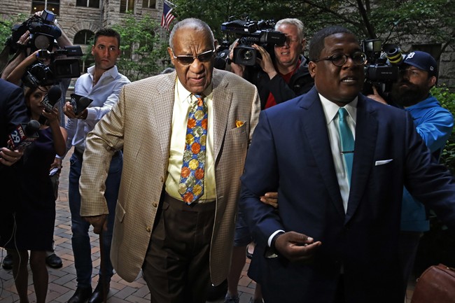 Bill Cosby, center, arrives for jury selection in his sexual assault case at the Allegheny County Courthouse, Monday, May 22, 2017, in Pittsburgh, Pa. The case is set for trial June 5 in suburban Philadelphia. 