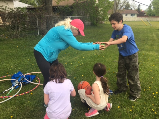 Linda LeBlanc gets ready to try out some fun activities with her grandchildren.