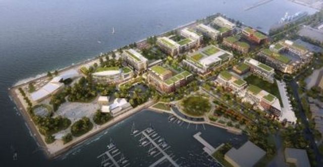 City of Hamilton Pier 7/8 redevelopment renderings.