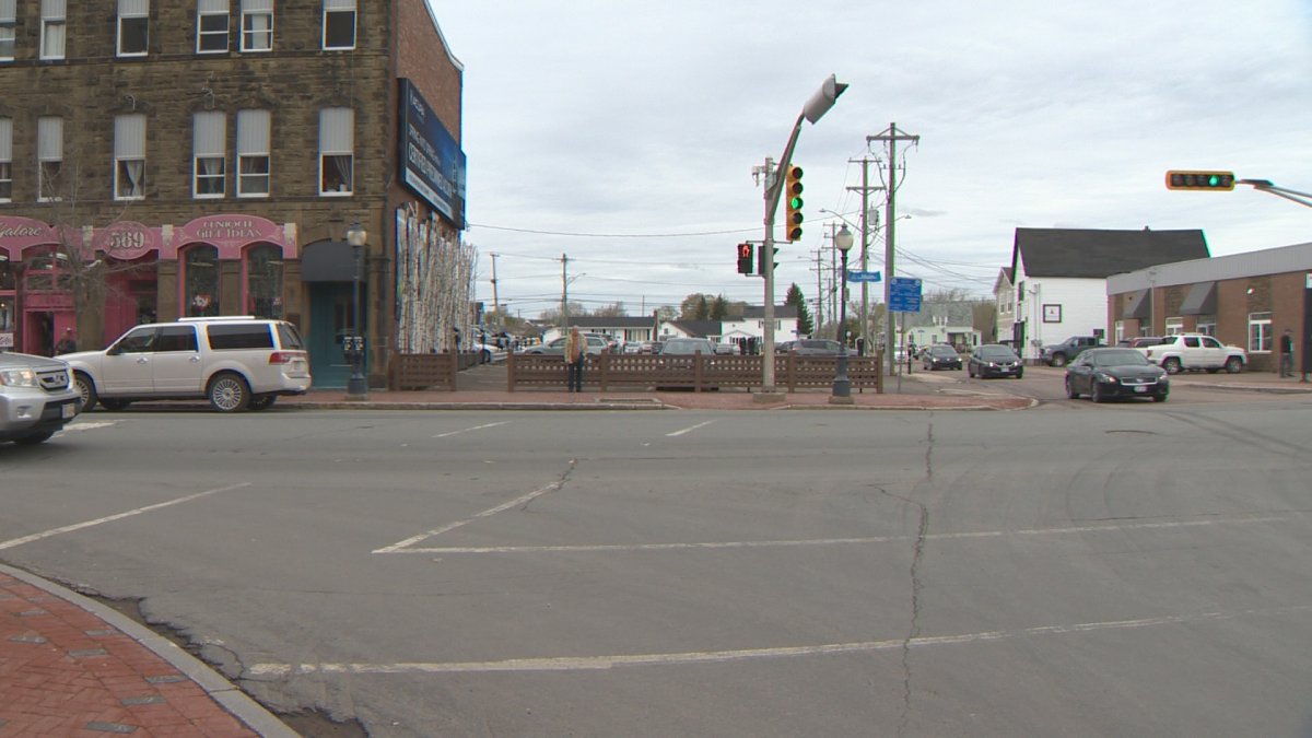 A parking lot Lewis Street in Moncton may be demolished to widen the street to better connect it to Assomption Boulevard at the intersection of Main Street.