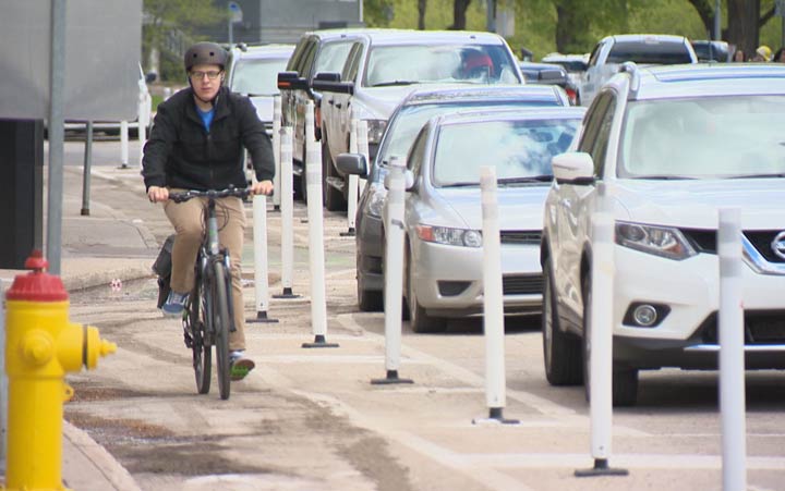 The city of Saskatoon wants to know what people think of its protected bike lanes project.
