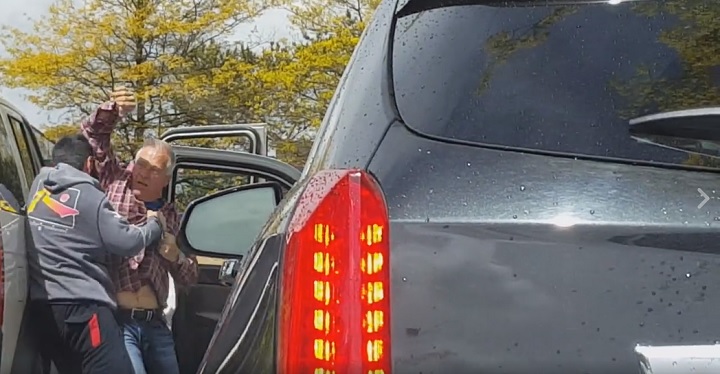 A road rage incident in Saanich was caught on video. 