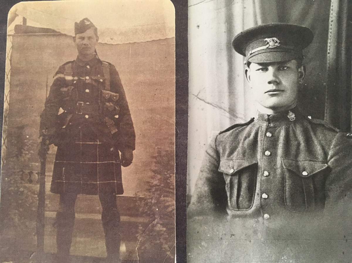 Family photos of Private Johnston in 1916.