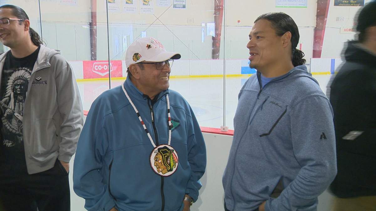 Fred Sasakamoose, the first aboriginal hockey in the NHL, is trying to make those dreams more accessible for the next generation.