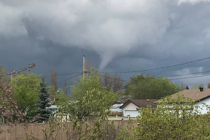 Funnel cloud spotted near Martensville, Sask., during the afternoon of Sunday, May 14, 2017.