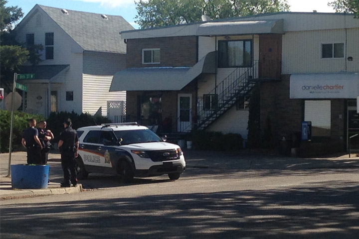Saskatoon police have given the all-clear following a bomb threat at a business on Avenue L South.