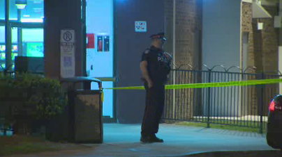 A man was rushed to hospital after being stabbed in the neck in Scarborough late Wednesday night. Jason Scott/ Global News.