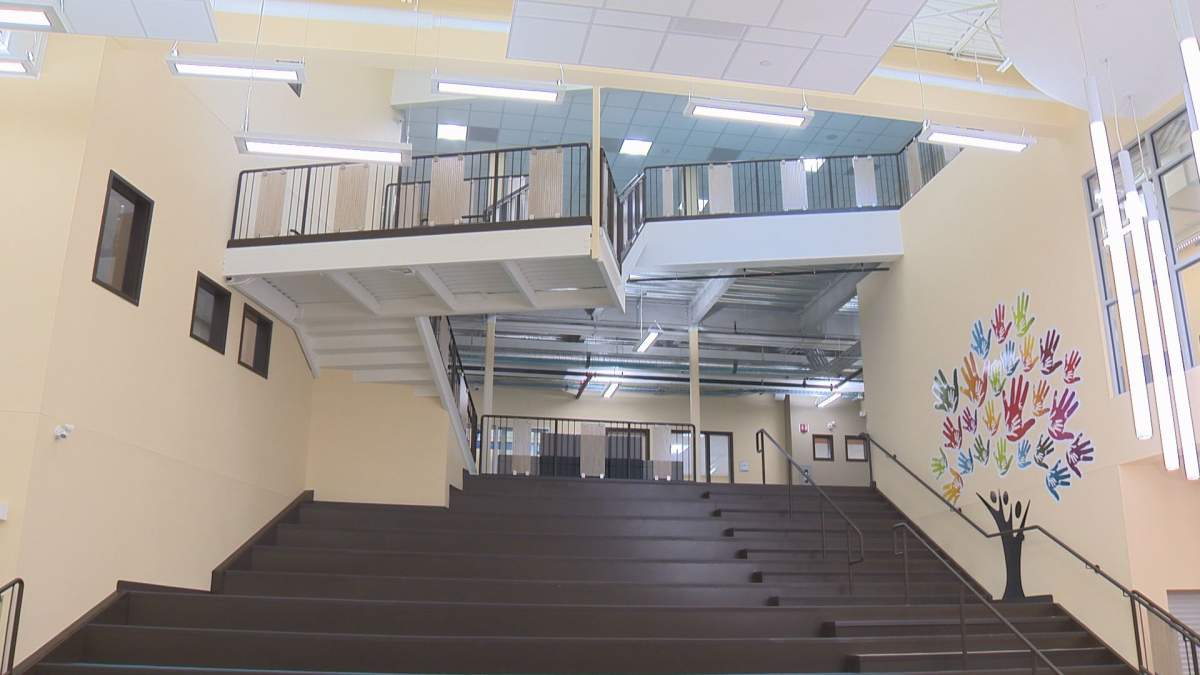 “It is a pleasure to see students enjoying the benefits of this beautiful new school,” education minister Gordon Wyant said.  “Our government recognized the significance of rebuilding Sacred Heart School and giving students and teachers a safe and welcoming educational environment that supports the learning needs of today’s diverse classrooms.”.