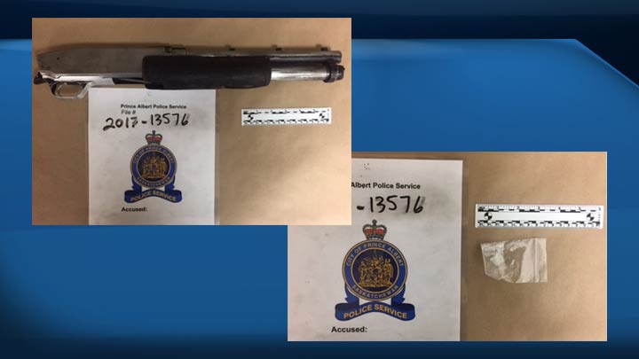 Police say they stopped a motorist without a valid driver’s licence in Prince Albert, Sask., before the discovery of a shotgun and methamphetamine.