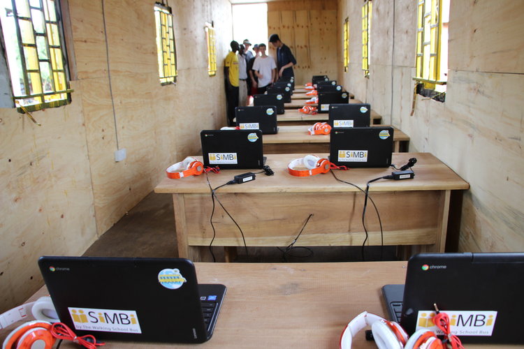 The first SiMBi classroom is solar-powered and located in the middle of rural Uganda.