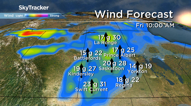 Southerly winds kick in on Friday, helping warm us up into the high teens.