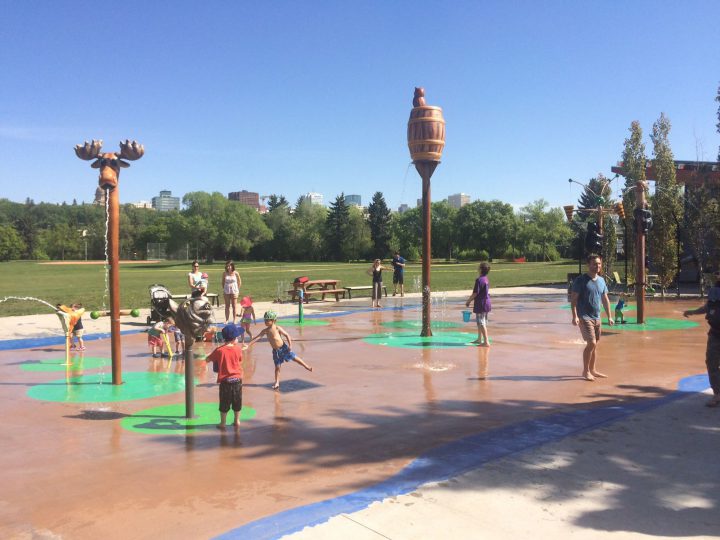 A spray park in Edmonton.
