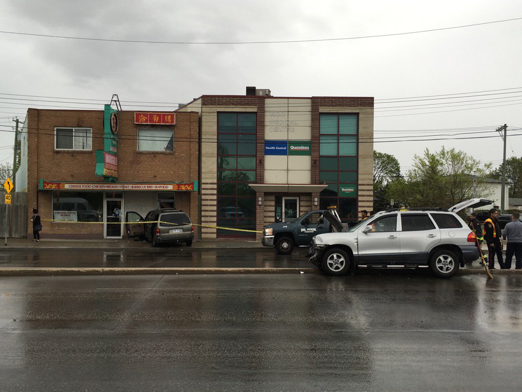 Car crashes into Marigold Restaurant on St. Mary’s Road Winnipeg