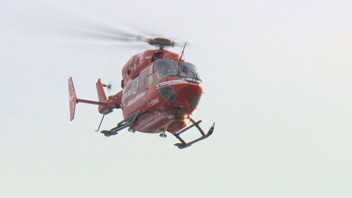 STARS Air Ambulance responding to call in Alberta.