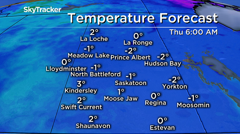 Temperatures will fall a few degrees below freezing Thursday morning across the region with widespread frost expected.