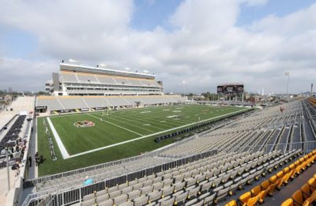 A general view prior to the CFL football game between the Toronto Argonauts and Hamilton Tiger-cats during at Tim Hortons Field on September 1, 2014 in Hamilton, Ontario, Canada.