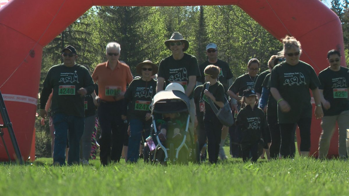 On Saturday, the Canadian Transplant Association held its Transplant Trot in Edmonton to raise awareness of the importance of signing up to be an organ and tissue donor. 