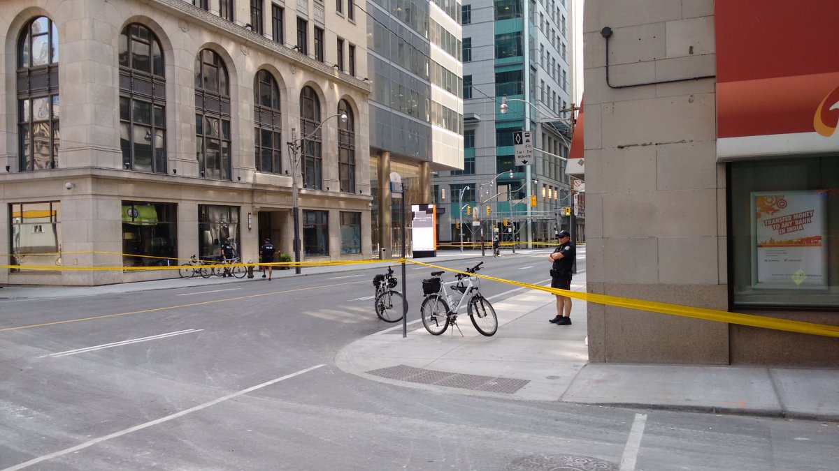 Bay and Adelaide streets closed off after incident at Trump Hotel and Tower.
