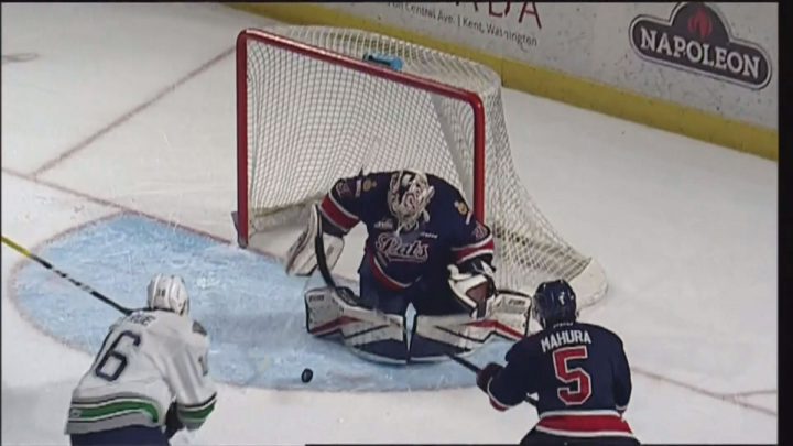 Tyler Brown made 35 saves, including 18 in the third period, as the Regina Pats held on for a 3-2 win over the Seattle Thunderbirds on Tuesday in Game 3 of the Western Hockey League's championship final.