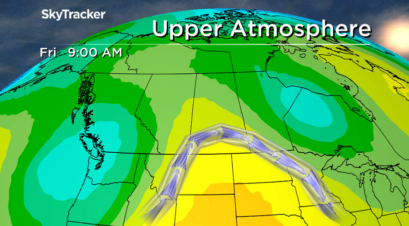 The upper ridge that brought the sunshine and heat starts to move out on Friday.The upper ridge that brought the sunshine and heat starts to move out on Friday.