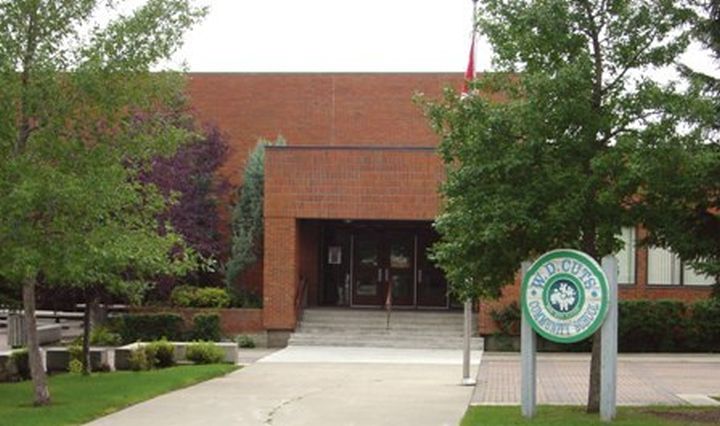 A file photo of William D. Cuts Junior High School in St. Albert, Alta.